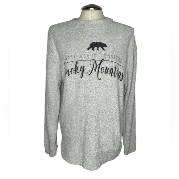 Tops - Women's Gatlinburg Tennessee Smokey Mountains Gray Sweatshirt Size L